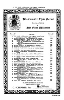 All Breathing Life Sing & Praise Ye/lord by Bach Johann Sebastian - Williamson John Finley - for SATB a cappella