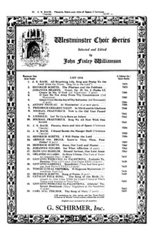 Planets Stars And Airs Acapella by Bach Johann Sebastian - Williamson John Finley - for SATB