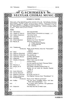 Prelude Unac A Cappella Soprano Solo by Schuman W for SSAA