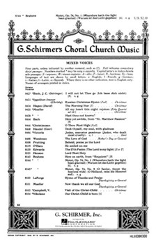 Warum Ist Das Licht Gegeben by Brahms Johannes for SATB
