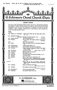 O Savior Throw The Heavens Wide No 2 Opus 74 A Cappella English And German by Brahms Johannes for SATB