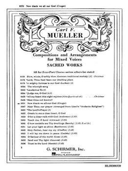 Now Thank We All Our God by Cruger Johann - Mueller Carl - for SATB