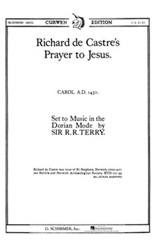 Richard De Castre's Prayer To Jesus by De Castre Richard - Terry R - for SATB a cappella