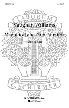 Magnificat & Nunc Dimittis by Vaughan Williams Ralph for SATB