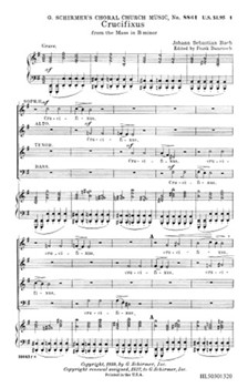 Crucifixus From The Mass In B Minor by Bach Johann Sebastian - Damrosch Frank - for SATB
