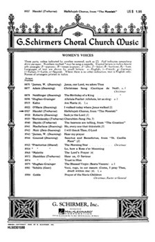 Hallelujah Chorus (from The Messiah) by Handel George Frideric - Treharne Bryceson - for SSA
