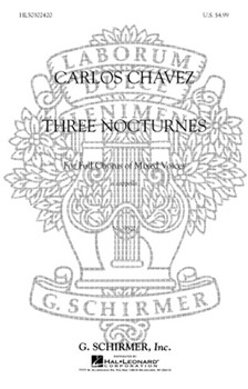 3 Nocturnes A Cappella by Chavez Carlos for SATB