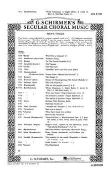 3 Chanteys by Traditional Chantey - Bartholomew M - for TB Sec and Piano