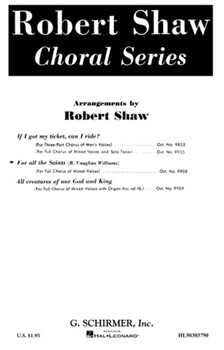 For All The Saints by Vaughan Williams Ralph - Shaw Robert - for SATB a cappella