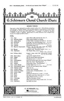 If With All Your Hearts From Elijah by Mendelssohn Felix - Deis Carl - for SATB