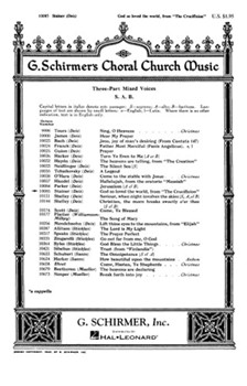 God So Loved The World by Stainer John - Deis Carl - for SAB and Piano