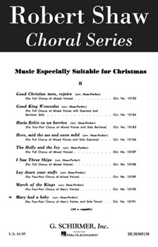 Mary Had A Baby by Spirituals - Parker Alice and Park - for TTBB a cappella