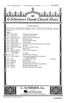 Lo How A Rose E'er Blooming by Praetorius - Deis Carl - for 2-Part