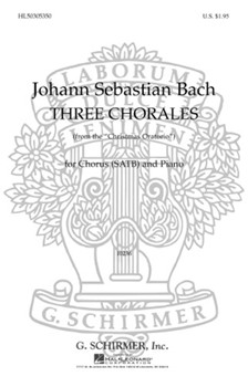 3 Chorales From Christmas Oratorio by Bach Johann Sebastian for SATB