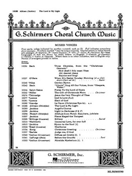 The Lord Is My Light by Allitsen Frances - William Stickles - for SATB