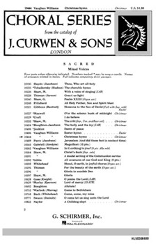 Christmas Hymn (from Three Choral Hymns) by Vaughan Williams Ralph for SATB