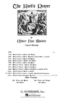 Lord's Prayer The by Malotte Albert Hay - Pfeiffer - Simplified for SATB
