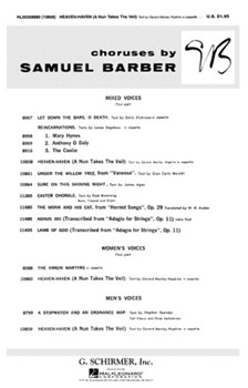 Heaven Haven Unac Nun Takes The Veil by Barber Samuel for SATB