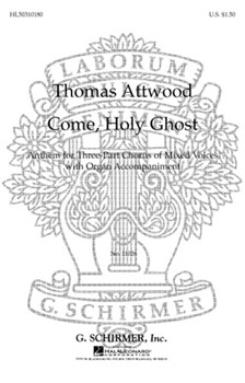 Come Holy Ghost by Attwood Thomas for SAB