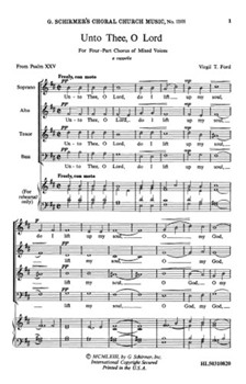 Unto Thee O Lord ford V for SATB