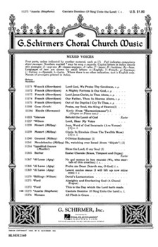 Cantate Domino (O Sing unto the Lord) by Anerio Felice - N Stephens - for SATB