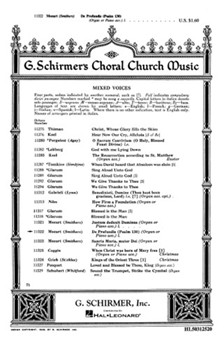 De Profundis by Mozart Wolfgang Amadeus - D Smithers - for SATB