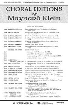 O Bella Fusa by de Lassus Orlande - Klein Maynard - for SATB