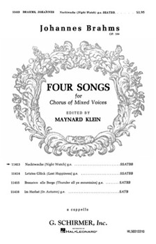 Nachtwache (Night Watch) by Brahms Johannes - Klein Maynard - for SSATBB