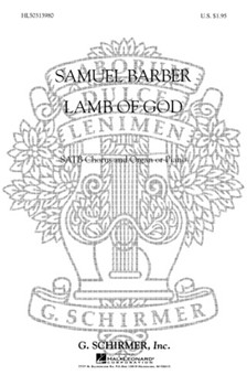 Lamb of God by Barber Samuel for SATB