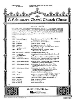 Misericordias Domini by Durante Francesco - Damrosch F - for SATB