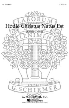 Hodie Christus Natus Est (Now Today Christ the Lord Is Born) by Palestrina Giovanni Pierluigi da - Damrosch Frank - for Double Choir