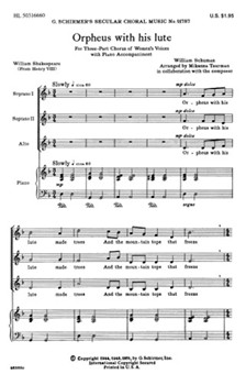 Orpheus With His Lute by Schuman William - Taurman Mikanna - for SSA