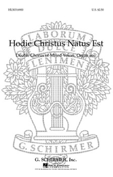 Hodie Christus Natus Est by Gabrieli Giovanni - Jergenson/wolfe - for SATB