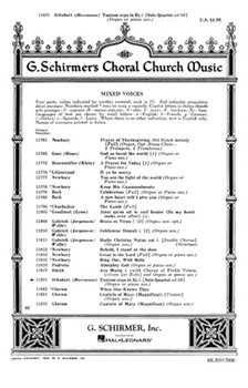 Tantum Ergo In E Flat by Schubert Franz - Herrmann W - for SATB