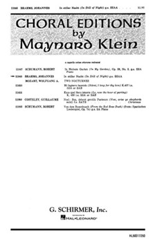 In Stiller Nacht by Brahms Johannes - Klein Maynard - for SSA