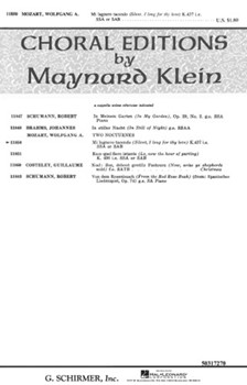 Mi Lagnero Tacendo Silent I Long For Thy Love by Mozart Wolfgang Amadeus - M Klein - for SSA