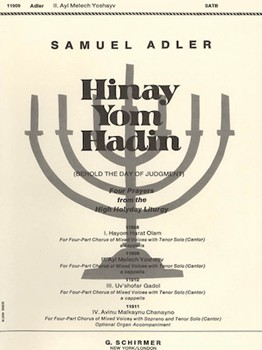 Ayl Melech Yoshayv SATB/Tenorsolo Unac by S Adler for SATB