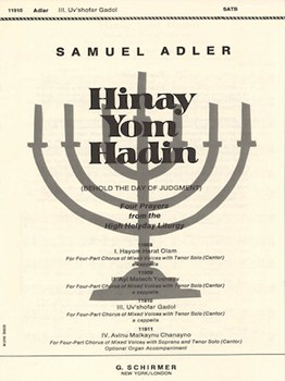 Uv'shofar Gadol by Adler Samuel for SATB