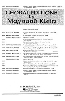 Tutto Lo Di Mi Dici by de Lassus Orlande - Klein Maynard - for SATB