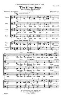 Silver Swan A Cappellla by Chorbajian John - Chorbajian John - for SATB