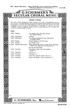 Music Spread Thy Voice Around by Handel George Frideric - Herrmann - for SATB