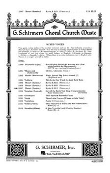 Kyrie K 341 by Mozart Wolfgang Amadeus for SATB