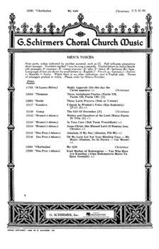 My Gift by Chorbajian John for TTBB a cappella