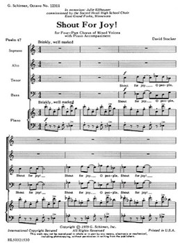 Shout for Joy! by Stocker David - M Hayes - for SATB