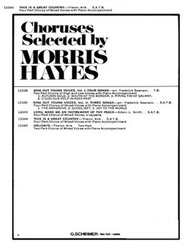 This Is A Great Country by Kirk T for SATB and Piano