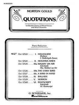 Hallelujah Amen From Quotations SSAATTBB With Orchestra by Gould Morton for SSAATTBB