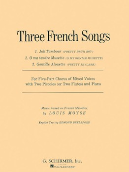 3 French Songs by Moyse Louis for SSATB