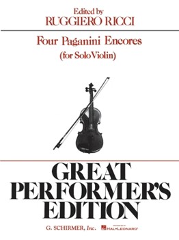 4 Paganini Encores by Paganini Niccolo for Violin