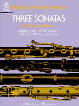 Three Sonatas by Mozart Wolfgang Amadeus for Flute