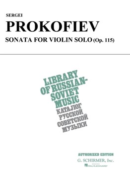 Sonata Opus 115 by Prokofiev Sergei for Violin and Piano